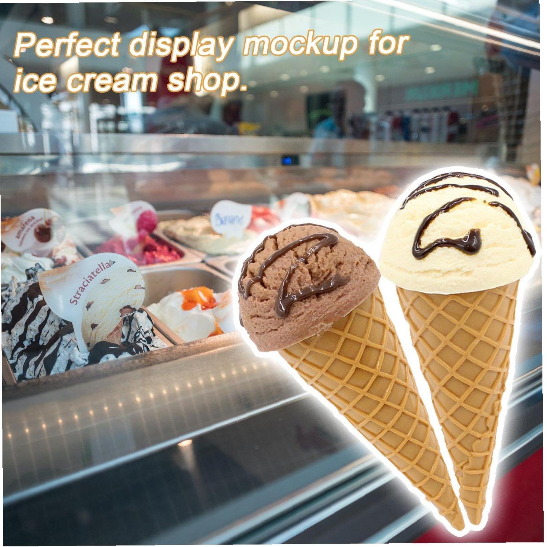 Amazon.co.jp: アイスクリーム模型アイスクリーム筒 模型デザート玩具